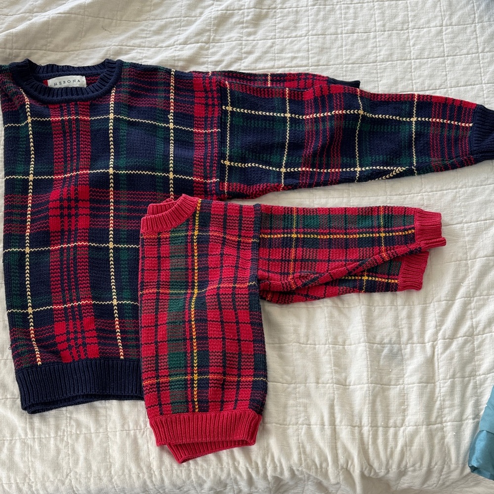 Father Son 90s holiday sweater set bundle
